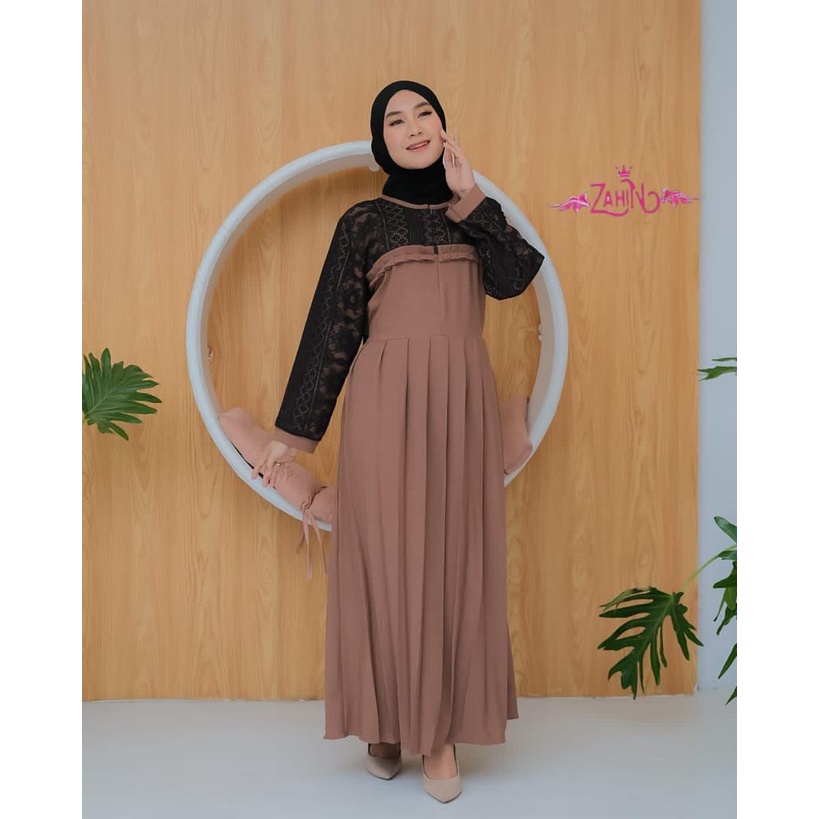 DRESS SHAYRA BY ZAHIN GAMIS SHAYRA ORI BY ZAHIN GAMIS COMBI BROKAT TERBARU DRESS MUSLIMAH FASHION MU