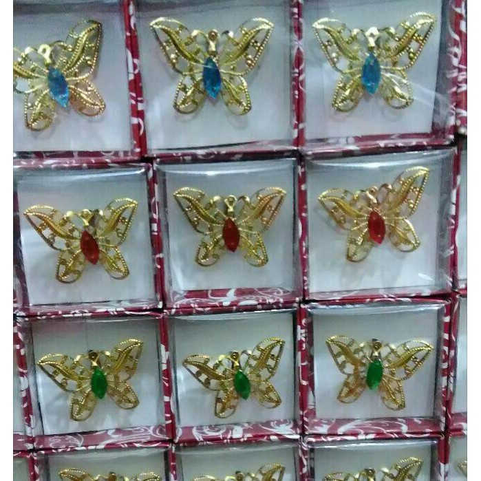 Souvenir Pernikahan Bros Kupu-kupu Emas (Gold) / Hadiah Ulang Tahun