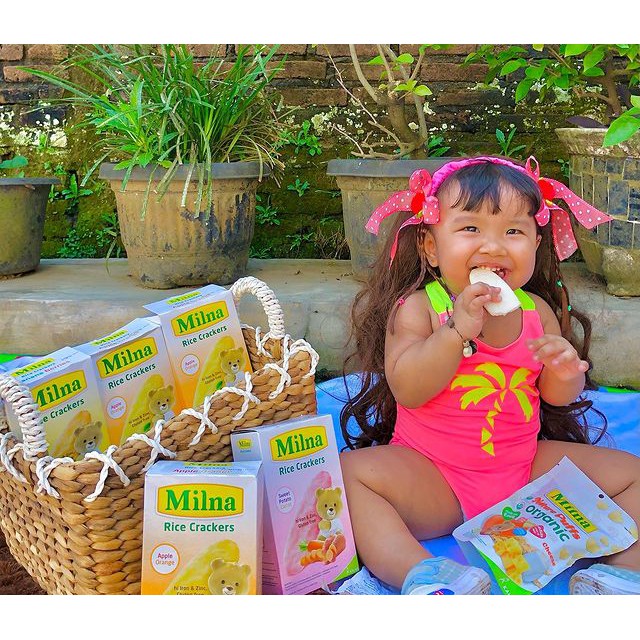 MILNA RICE CRACKERS SNACK CEMILAN BAYI SEHAT | MAKANAN 6 BULAN 8 BULAN