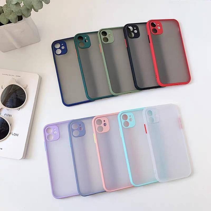 Casing Hard Case PC Matte Warna Permen Untuk iPhone 13 12 Mini SE 2022 2020 6 6S 7 8 Plus