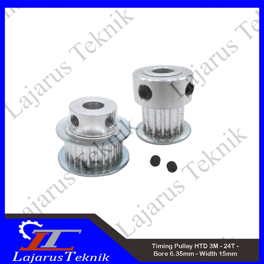 Timing Pulley HTD 3M - 24T - Bore 6.35mm - Width 15mm