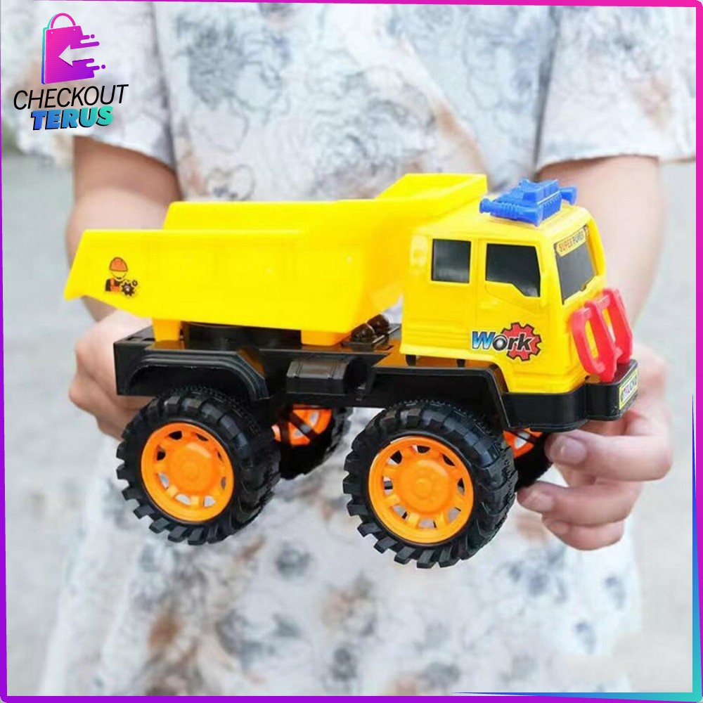 CT M188 Mainan Truk Pasir Dump Truck Mobil Beko dan Excavator Maenan Truk Besar Mobil Mobilan Anak Laki Laki