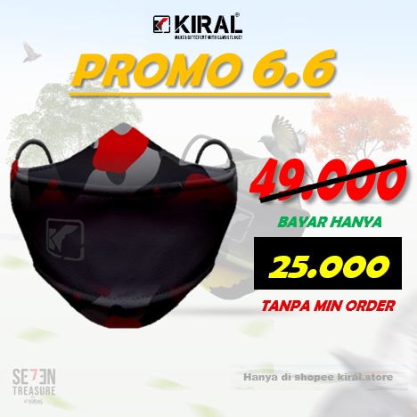 Masker Kain Non Medis Fashion Premium Kiral Loreng Mask Hijab Camo Bisa Dicuci