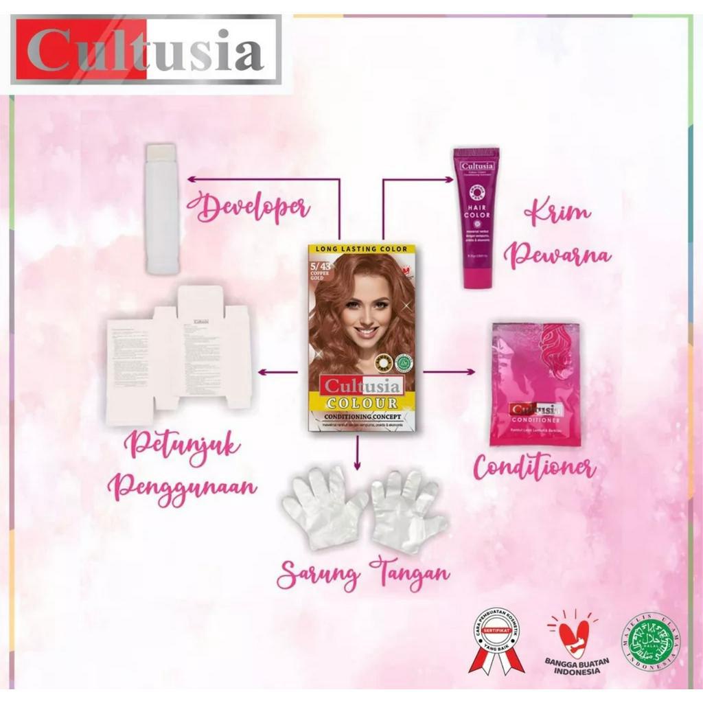 Cultusia Hair Color Copper Gold 5 43 30 ML