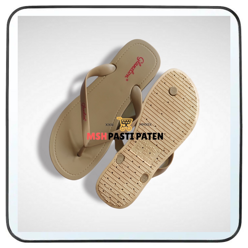 Sandal jelly wanita tebal merk glanzton jlt-L1861 ukuran 37-41 Sandal wedges Sandal impor