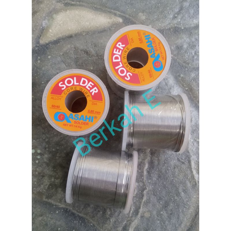 Timah Solder Asahi, Solder Core Wire Asahi 0.85mm 250gr (60/40)