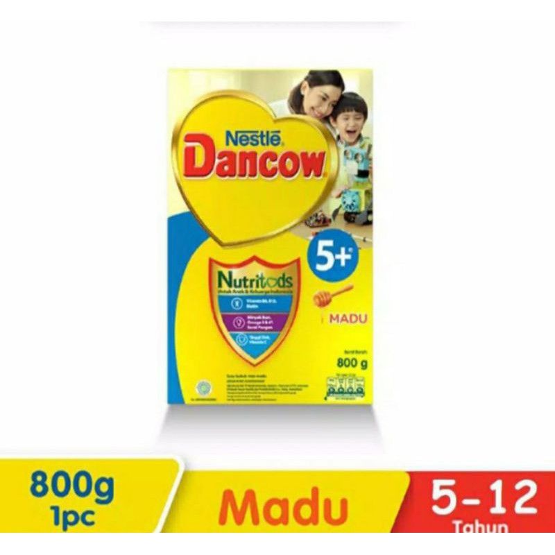 Dancow 5+ Rasa Madu Vanila Cokelat 5-12 Tahun Box  800gr