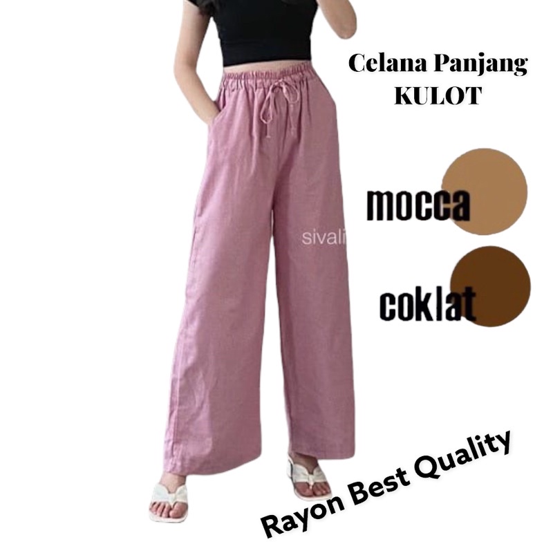 Celana Panjang Kulot Rayon Best Quality