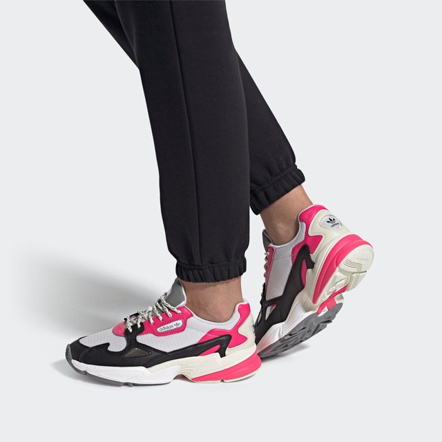 adidas falcon black pink white