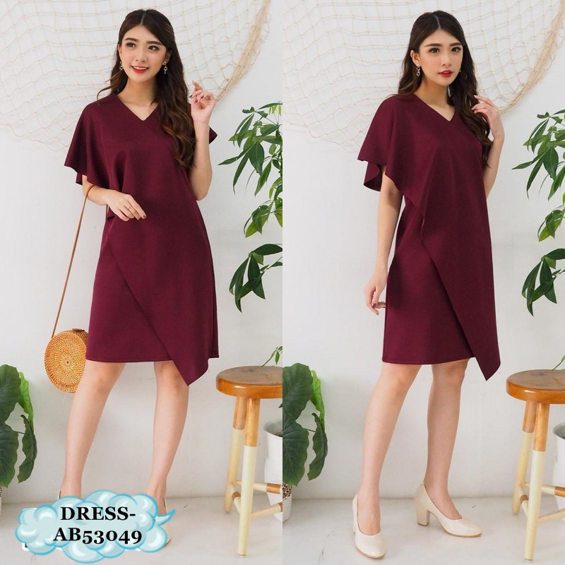 [baju wanita korea]  Mini Dress Natal Pesta Wanita Korea Import Merah Hijau Red Green