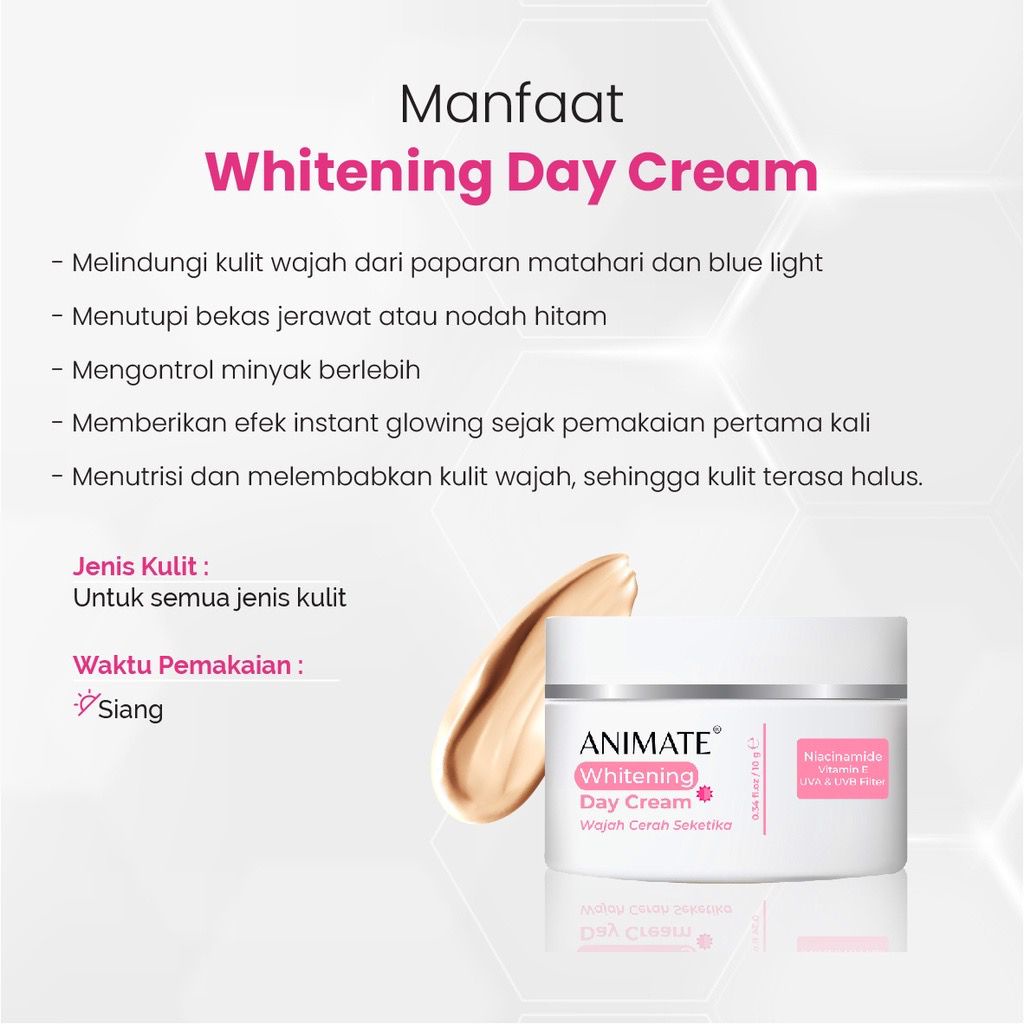 Animate Instant Whitening Series 3in1 Cream Pemutih wajah