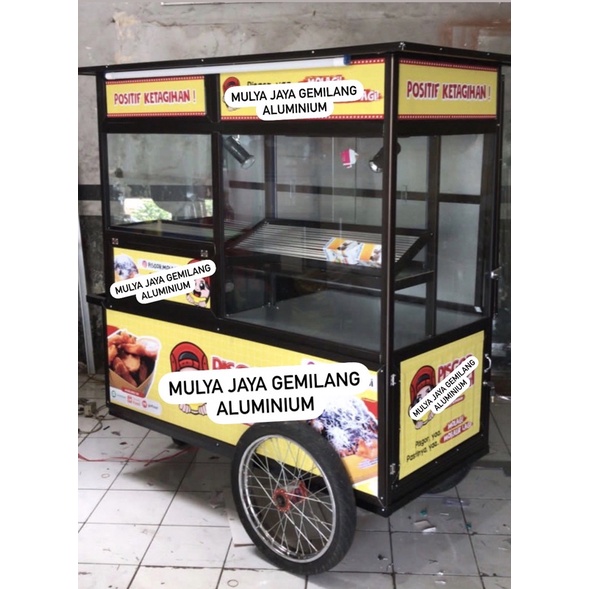 Grbk Pisang Goreng + Roda + Sticker merk dagang// Gerobak