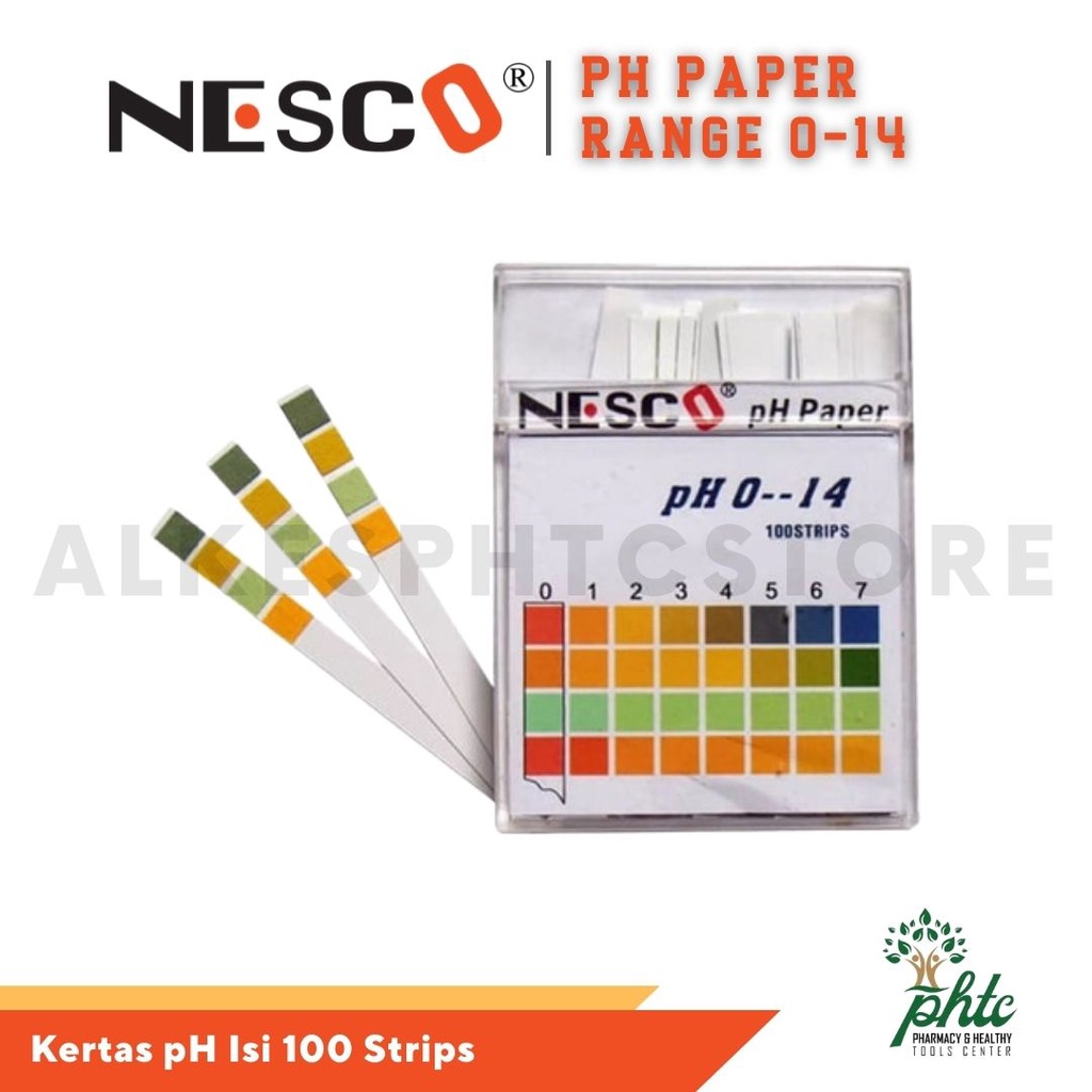 NESCO PH Test Paper 0-14 l Kertas Indikator PH l Kertas PH Meter Nesco Dengan Indikator Warna 0-14