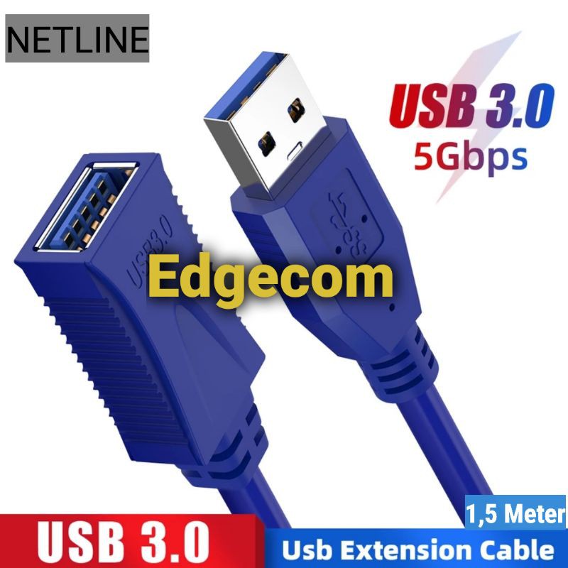 Kabel USB 3.0 Extension A Male to A Female 1,5M NETLINE