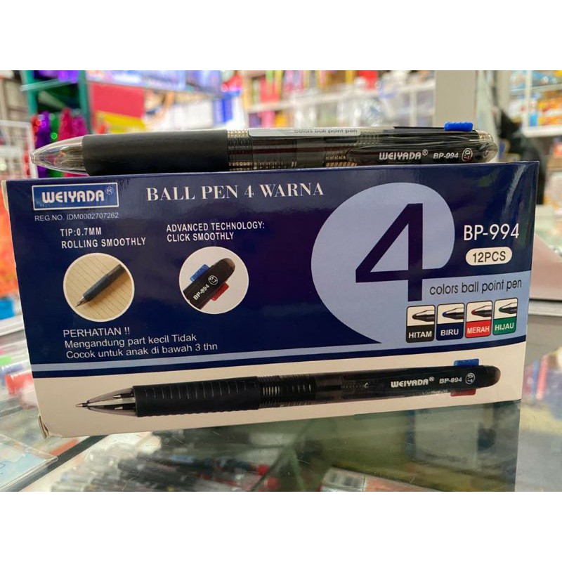

Ballpoint Weiyada Click 4warna