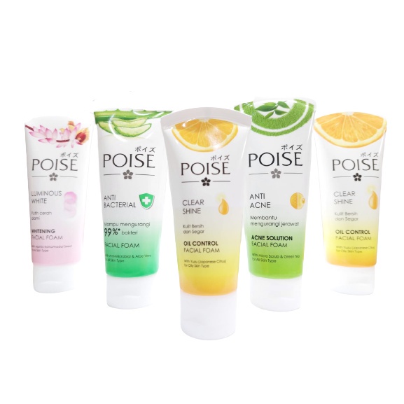 ✦SINAR✦ Poise Facial Foam Pembersih Wajah Luminous White - Clear Shine - Anti Acne