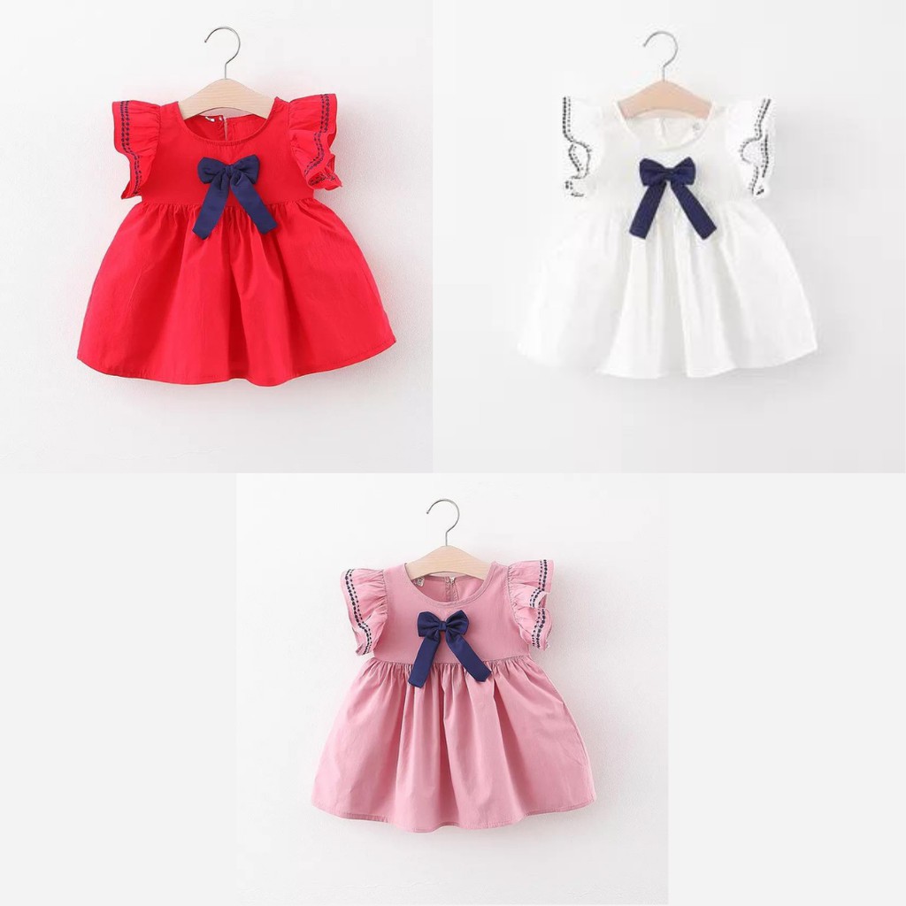 ANANAKSTORE - GAUN BAYI / DRESS BAYI / DRESS ANAK PEREMPUAN / DRESS PITA / BA-D41