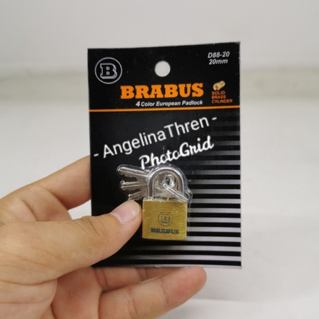 Gembok kuningan BRABUS 20mm - gembok pintu kamar solid brass