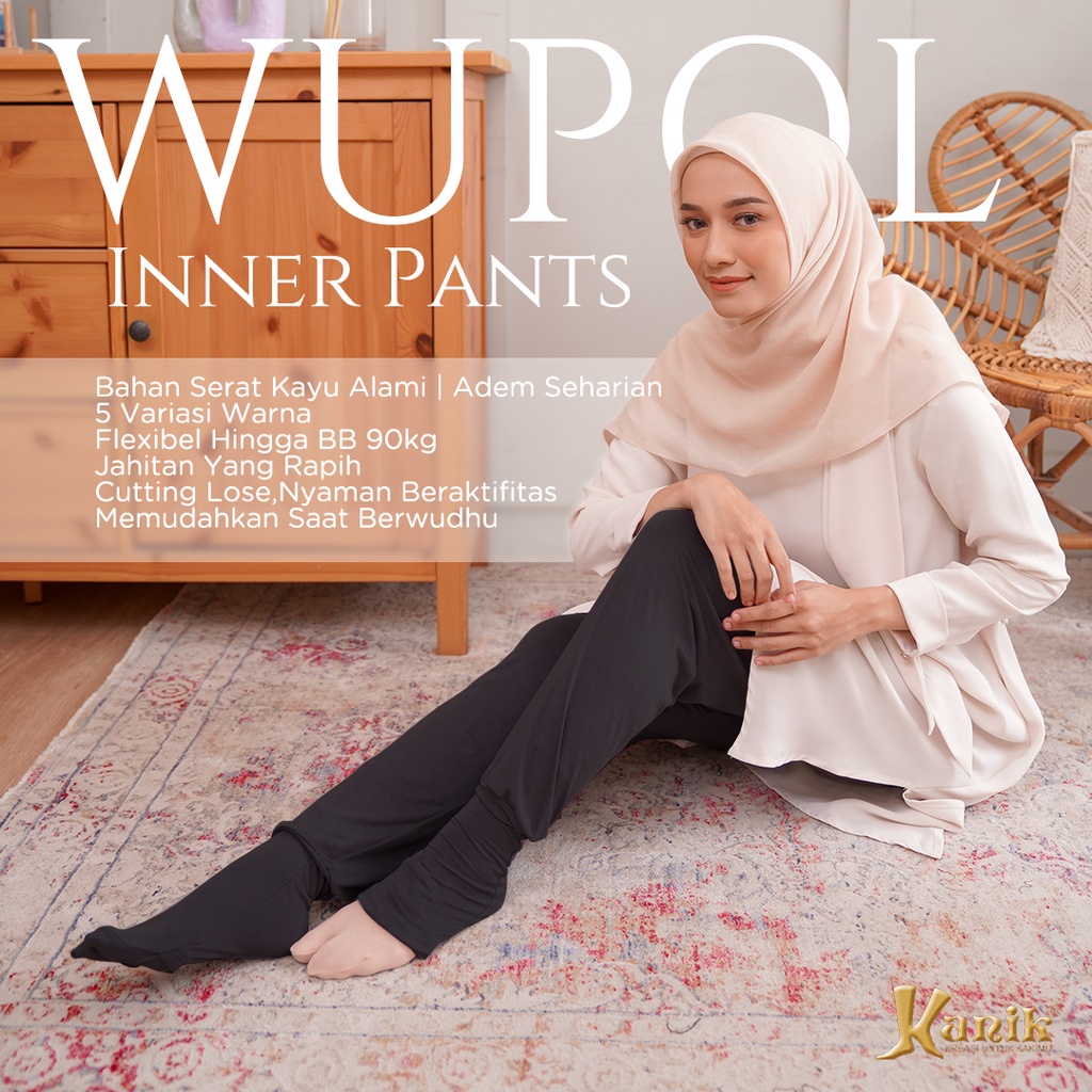 Kanik Celamis Celana Gamis Legging Wudhu Jempol Wupol Wanita Muslimah