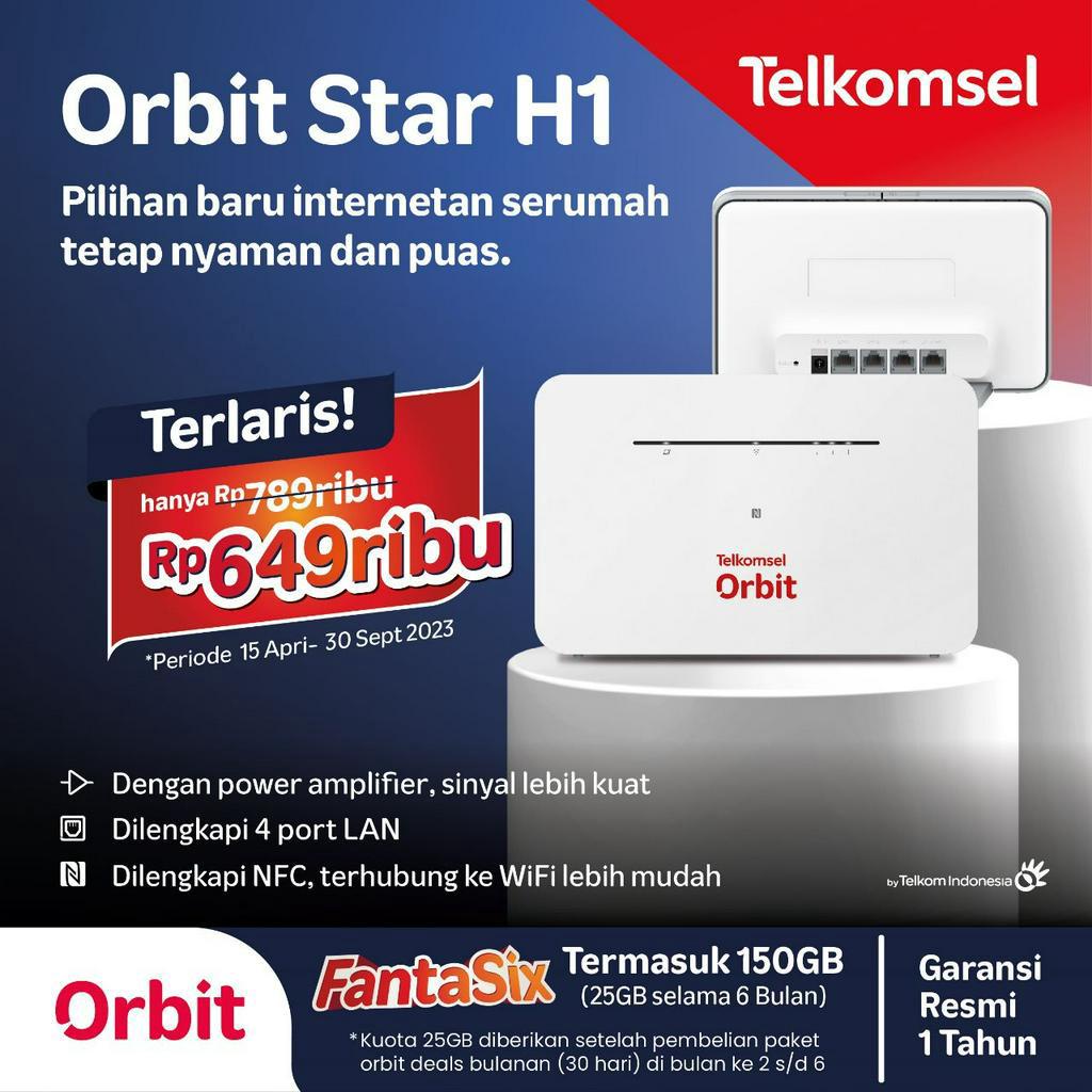 Telkomsel Orbit Star H1 Modem WiFi 4G High Speed