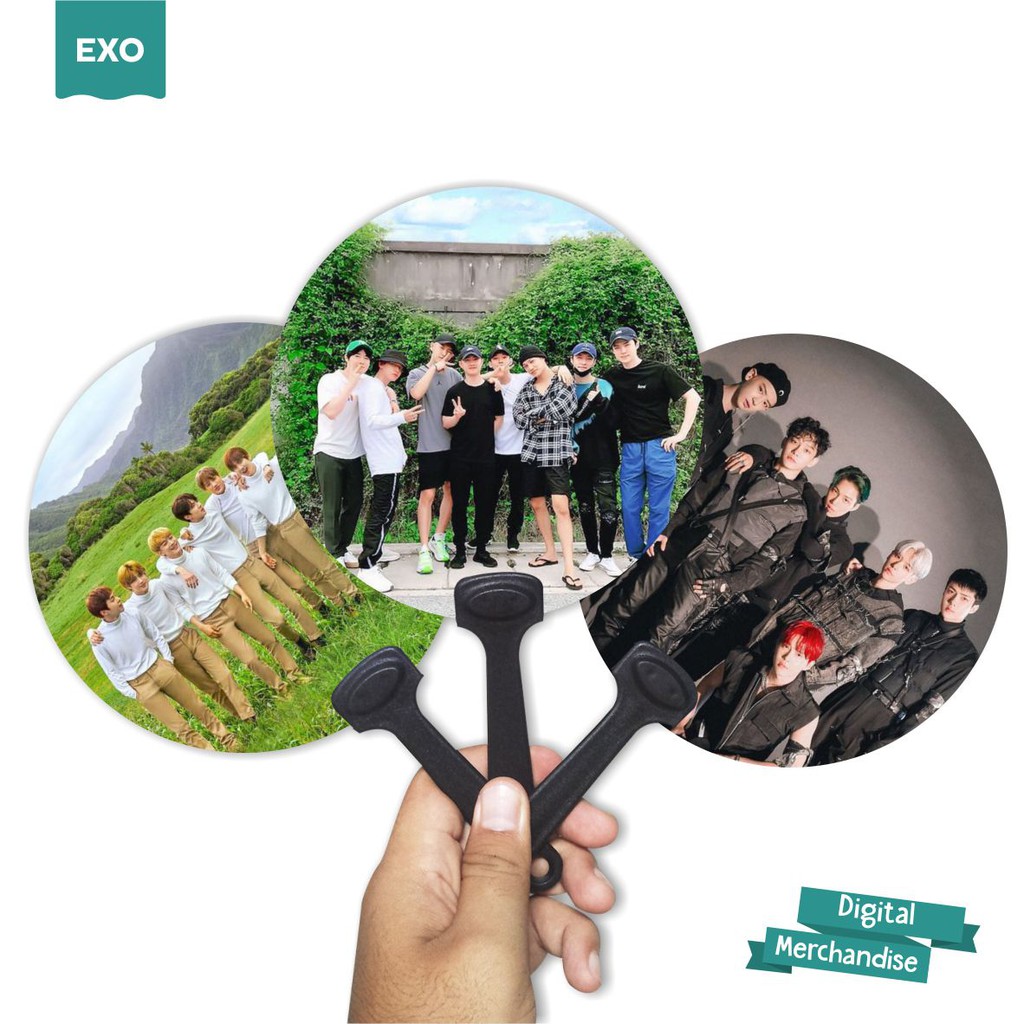 READY STOCK KIPAS TANGAN HANDFAN - EXO - FULL MEMBER