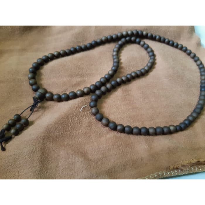 original Kalung Tasbih Kayu Gaharu Merauke Papua Bahan Tua Wangi asli