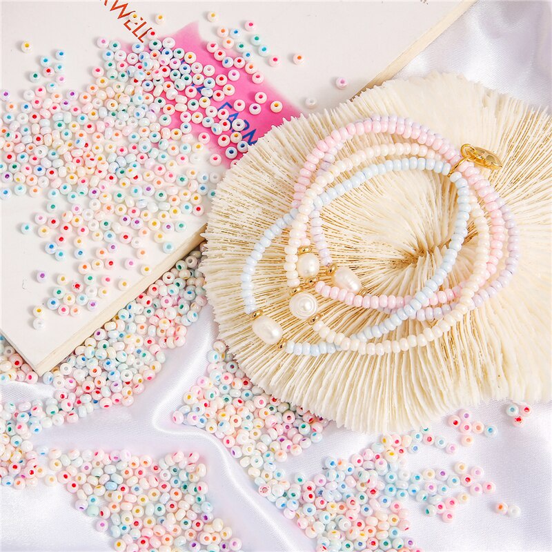 Kualitas Tinggi 660 Pcs/lot 8/O 3 Mm Padat Susu Kaca Biji Manik-manik Kaca Manik-manik untuk Anting-Anting Gelang Kalung DIY Perhiasan Aksesoris
