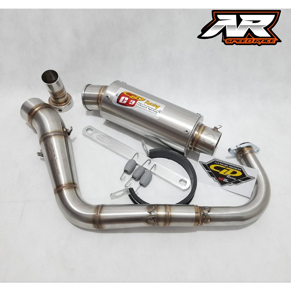 Knalpot CLD Racing C3 Bulat Honda Beat Scoopy Vario Original