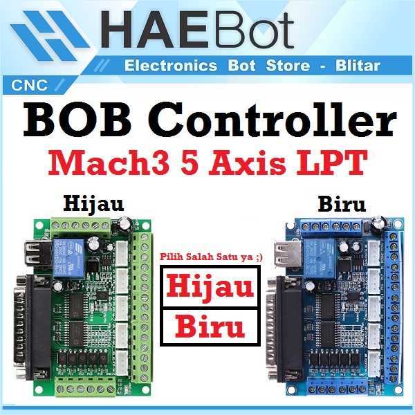 Jual [HAEBOT] BOB Breakout Board Controller CNC Mach3 LPT Pararel 5 ...