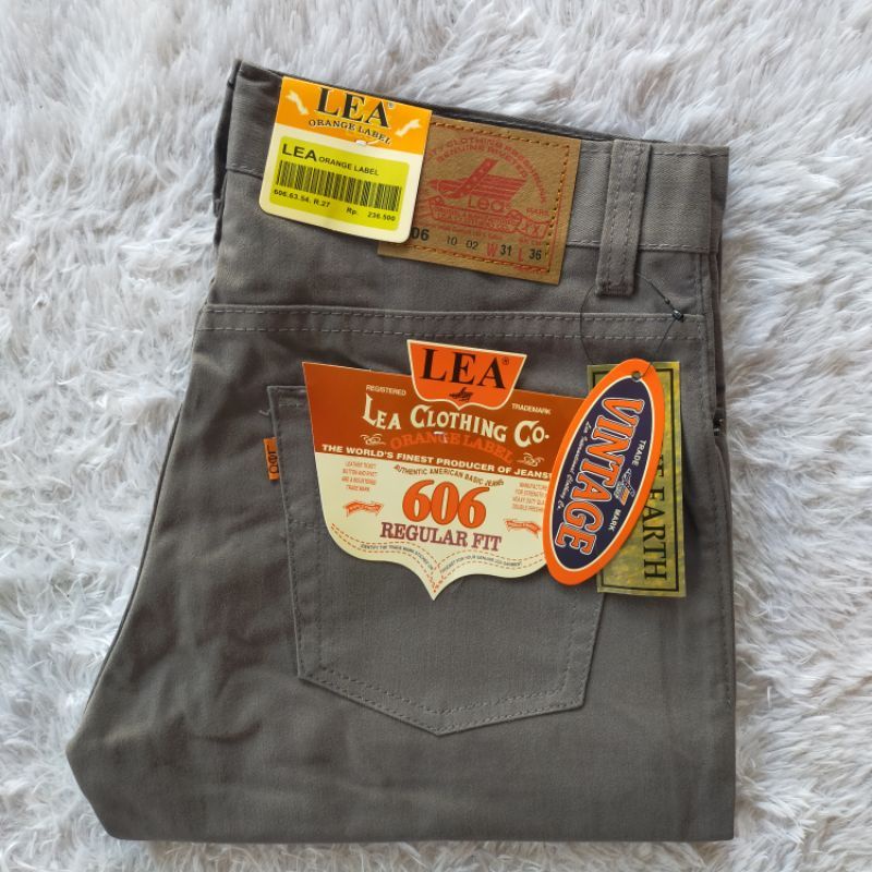 Celana kanvas Pria Lea 606 Original Reguler Fit Keren 2021/Celana Panjang Jeans kain Kanpas Cowok