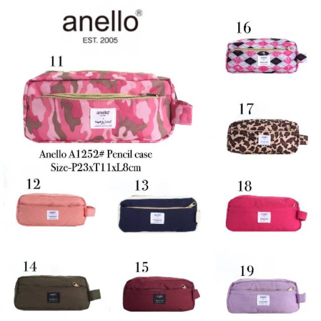 

Name : Anello A1252# Pencil case Size : P23xT11