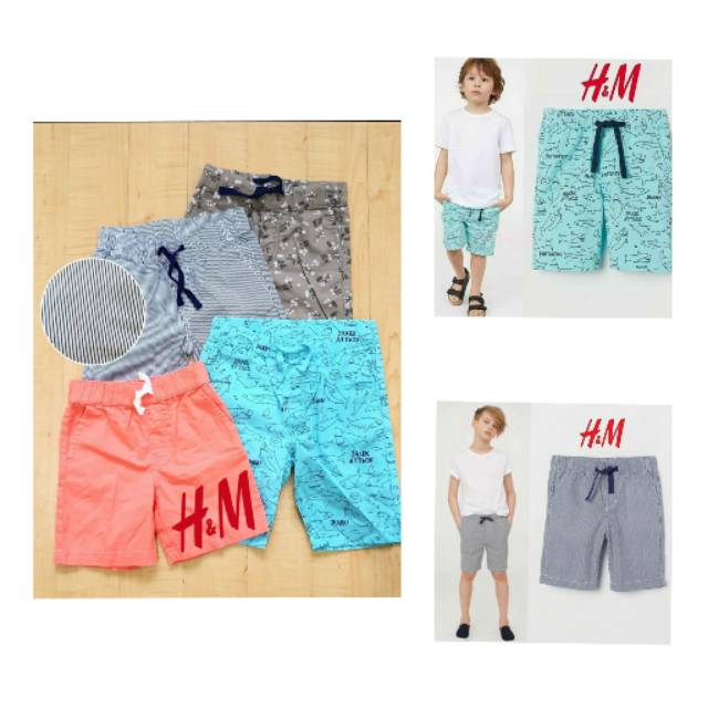 Sisa ekspor H&M Kids Short Pants, Celana Pendek Anak sisa ekspor, celana pendek katun