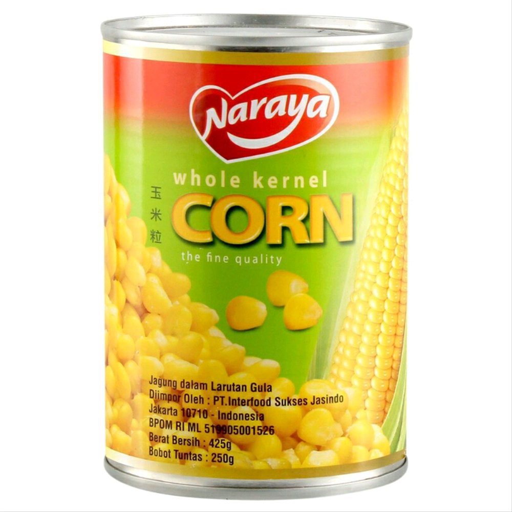 

Jagung Kaleng Naraya 424 grm - Naraya Corn Whole Kernel 450 gram