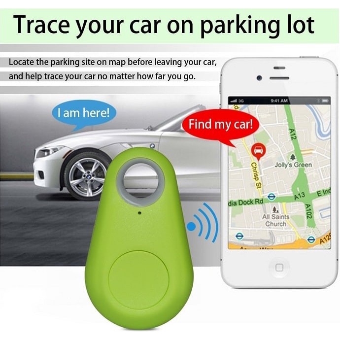 Itag anti lost key finder locator wallet finder bluetooth Shutter GPS - Hitam