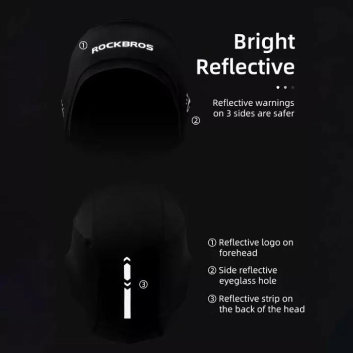 Cover Helm / Topi Penutup Kepala Kupluk Helm Sepeda Cycling Hat Original Rockbros