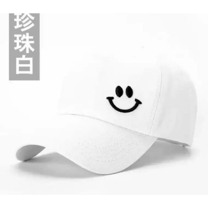 [COD]Topi Baseball Pria Wanita Dewasa Bordir Smile Premium Termurah