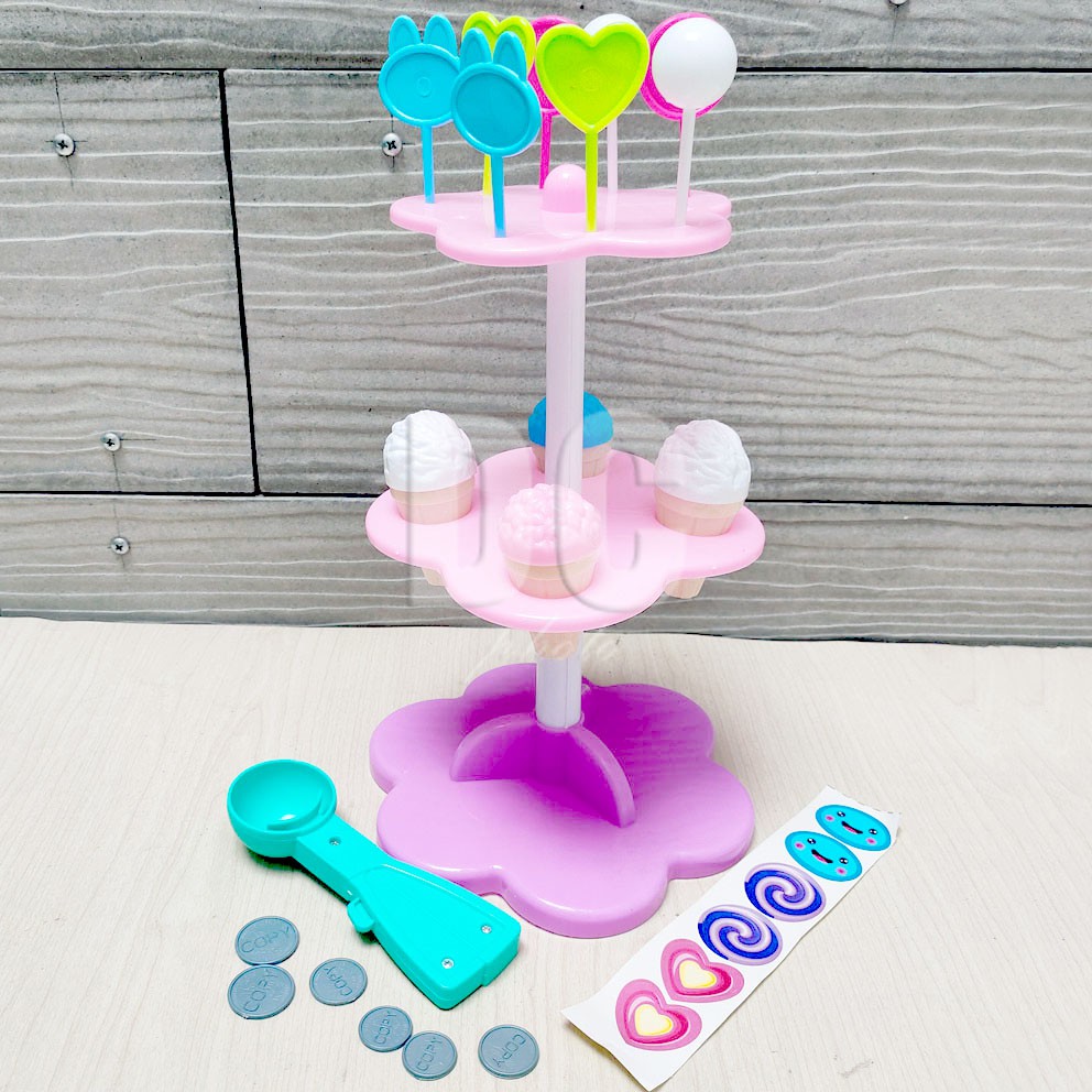 Ice Cream Rack Mainan Dessert Tray Ice Cream Lollipop Rak Display Es Krim Permen Lolipop