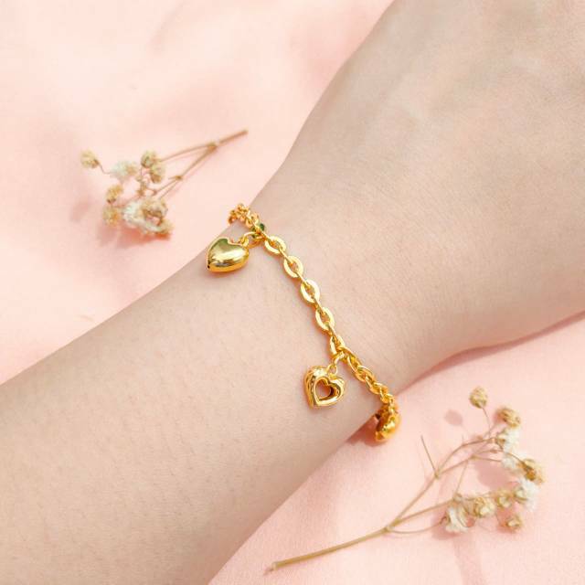 Gelang emas asli kadar 875 model fancy baru gelang basic fancy polos