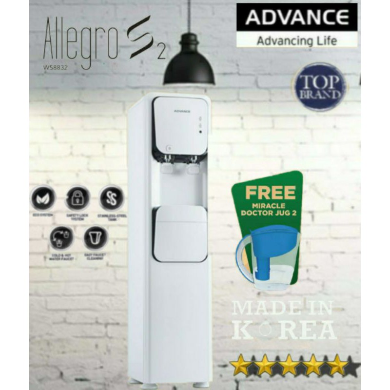 DISPENSER TANPA GALON  ADVANCE ALLEGRO S2White /RO