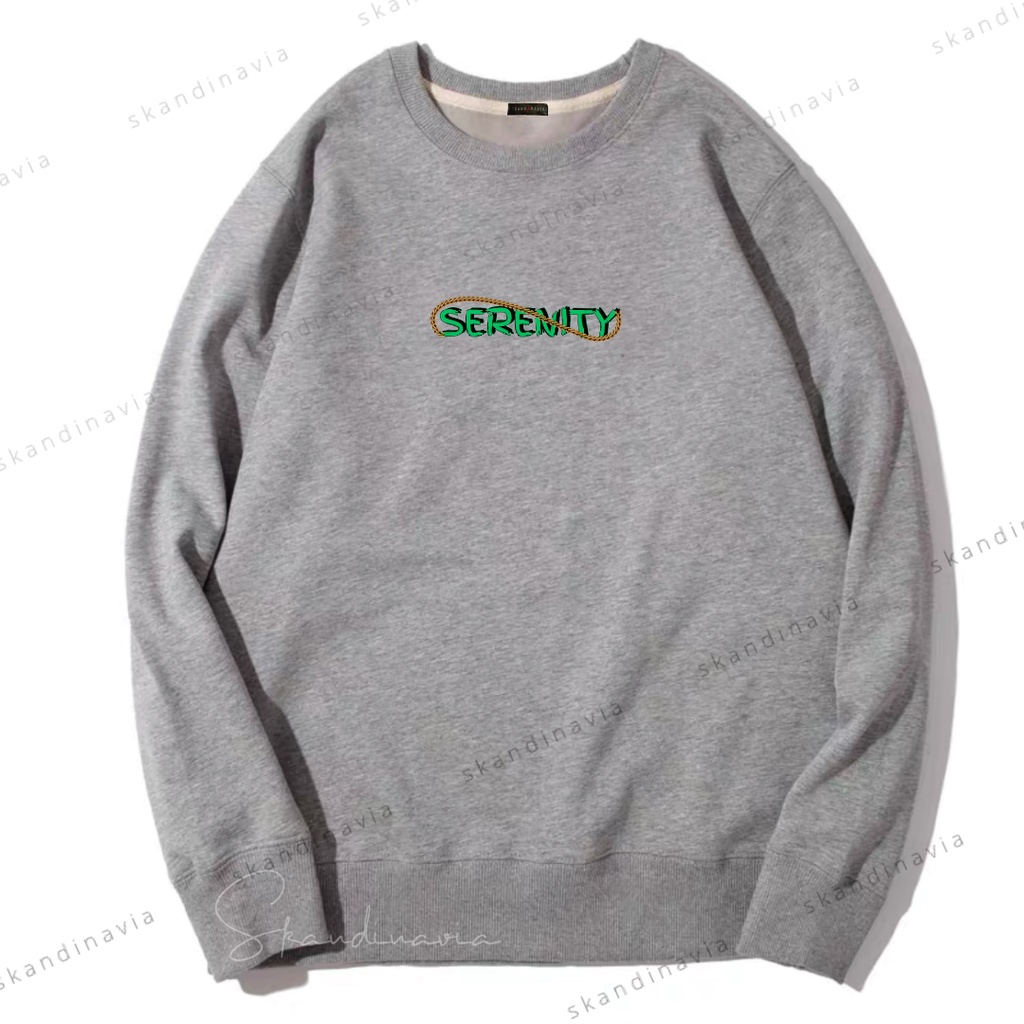 Poseidon Sweater Crewneck Black &amp; Grey Serenity