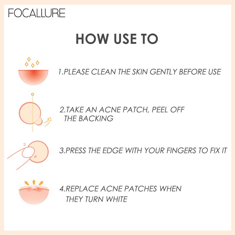 FOCALLURE Spot Patch Acne Treatment Day &amp; Night Acne Repair Patch Skin Care Long-lasting Pengobatan Jerawat fa186