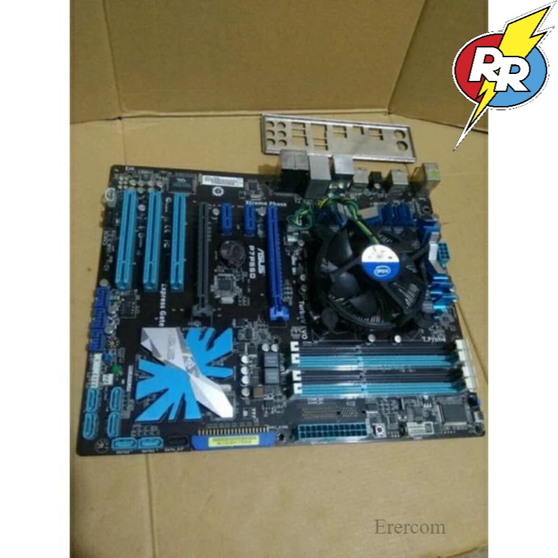 Motherboard Mainboard Mobo Intel PC Gaming Merk Asus P7P55D Paket Prosesor Processor Intel Core i5 7