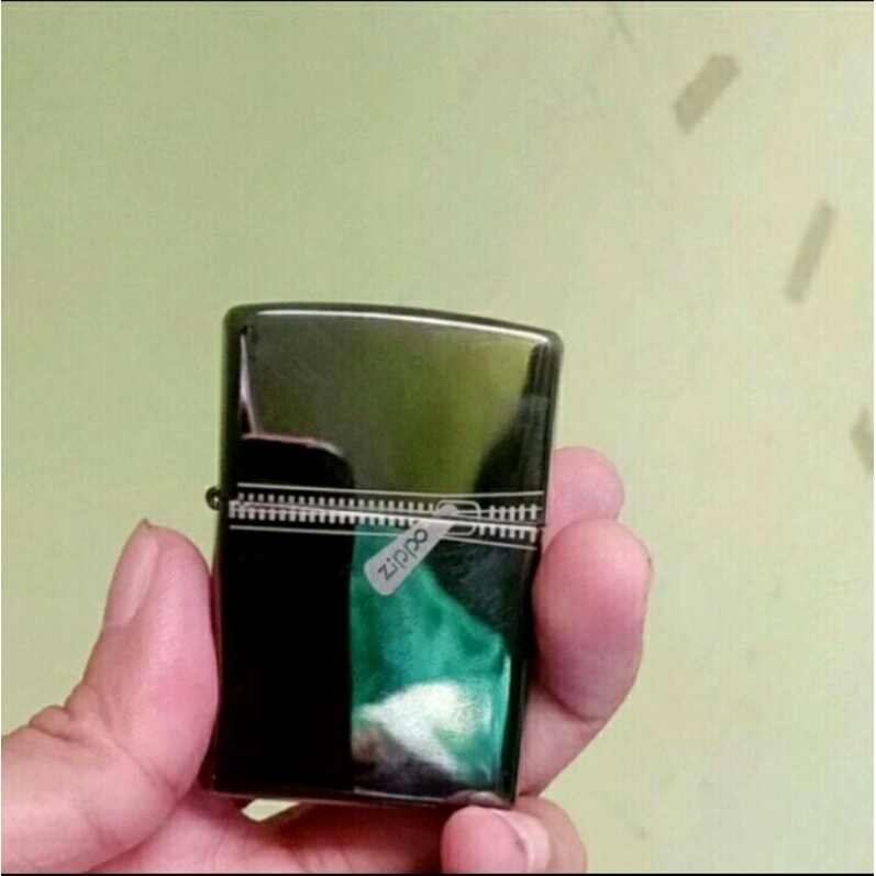 Cod Bayar Ditempat Korek Api Zippo Motif Resleting Premium