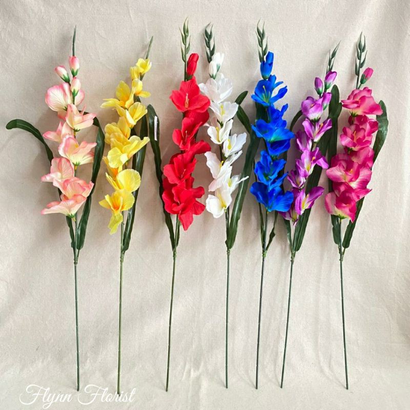 Bunga Gladiol (satuan) Bunga Artificial / Bunga Plastik / Bunga Dekorasi / Pernikahan