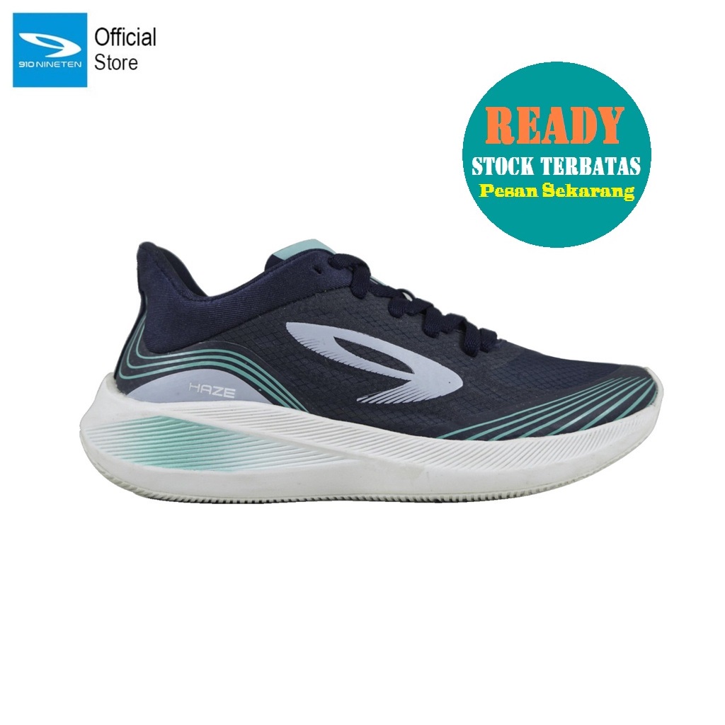 910 Nineten Haze Vision Sepatu Lari - BIRU-TUA/ABU/HIJAU
