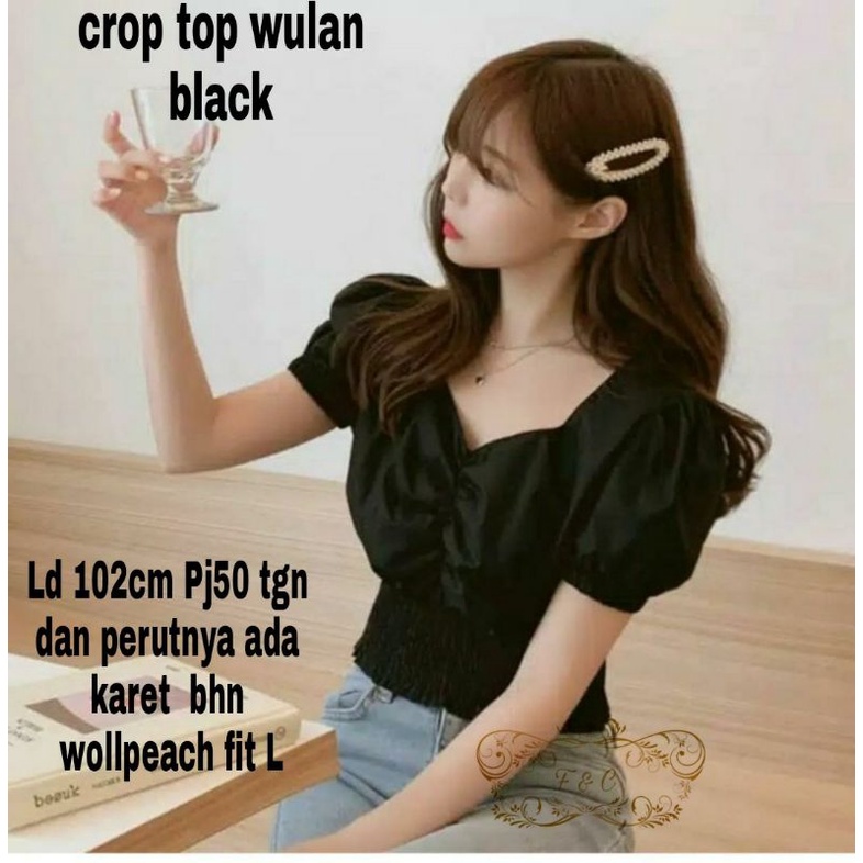 CROP TOP WULAN, WOLPEACH, BLOUS ATASAN