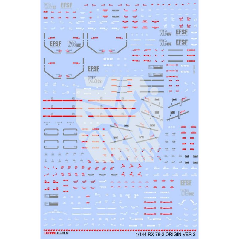 RX 78-2 ORIGIN VER 2 WATERDECAL
