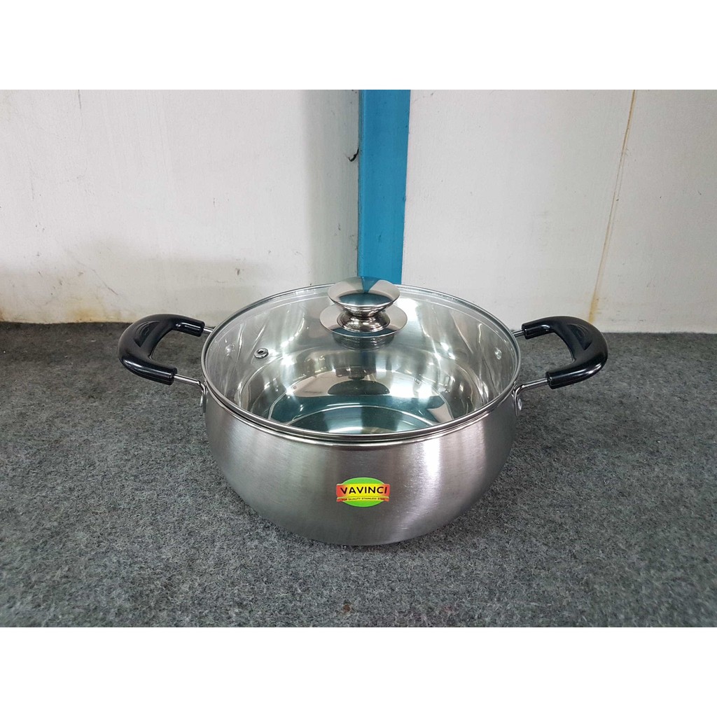 Panci Soup Stainless Vavinci Darton Cooking Pot 22 cm