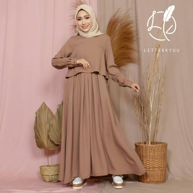 Eres Croptop dress simple lucu gamis busana muslim wanita hijab dress kuliah ngantor daily