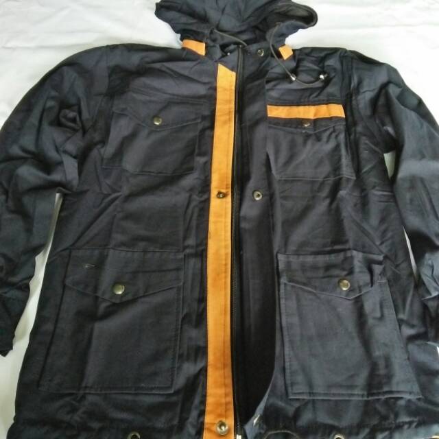 jaket parka black/navy/khaki/mocha katun 20s